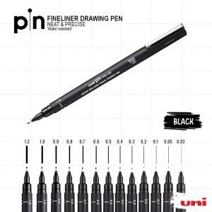 Uni Pin - Black  Fine liner Drawing Pen